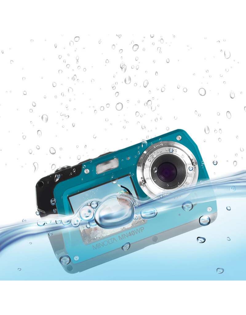 Minolta MINOLTA MN40WP 48 MP / 2.7K Ultra HD Waterpoof Digital Camera (Blue)