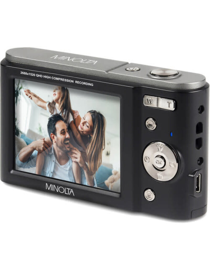 Minolta MINOLTA MND20 44 MP / 2.7K Ultra HD Digital Camera (Black)