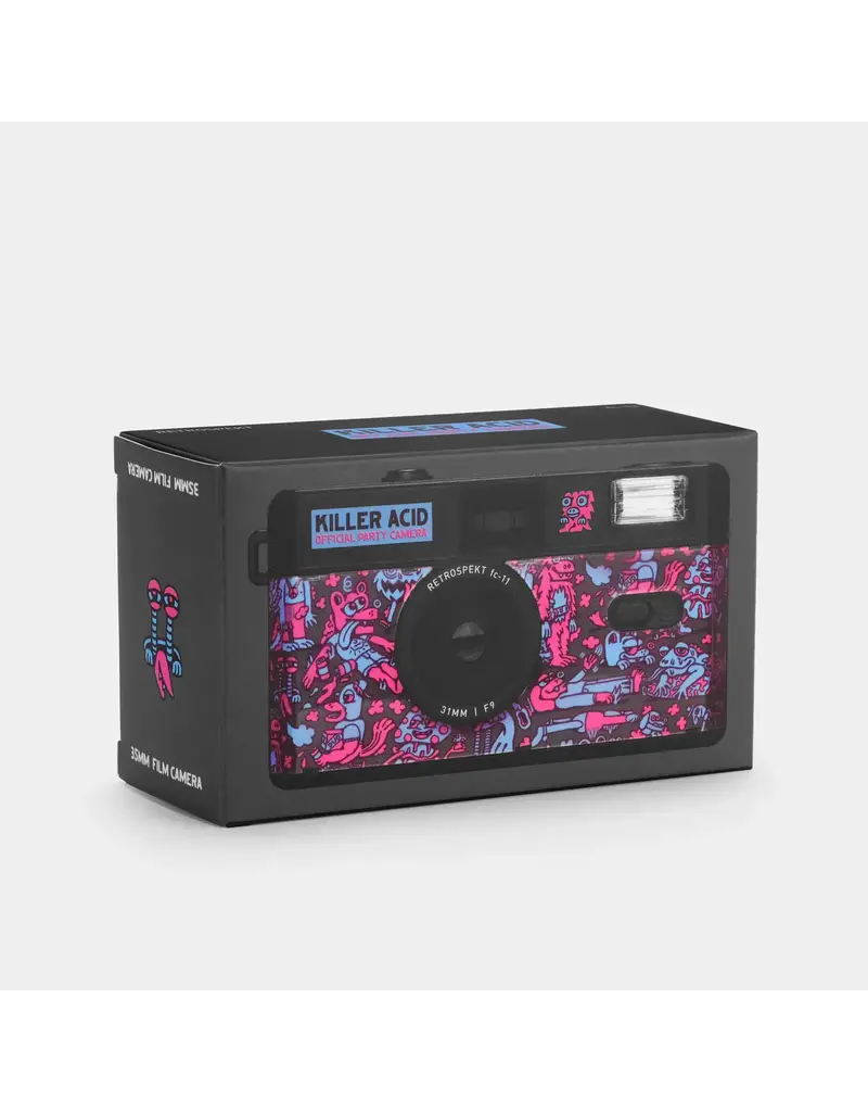 Retrospekt Killer Acid “Official Party Camera” FC-11 35mm Film Camera & Bag Bundle