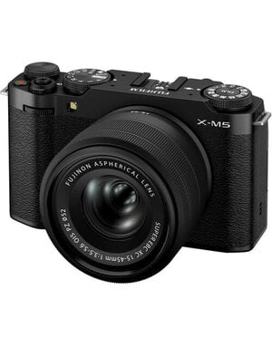 Fujifilm FUJIFILM X-M5 Mirrorless Camera Body, Black with XC15-45mmF3.5-5.6 OIS PZ Lens Kit