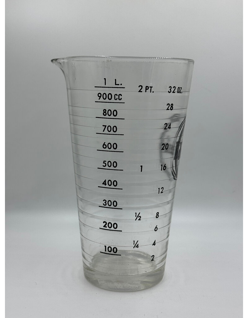 Kodak Vintage Eastman Kodak Beaker 32 Oz/1 Litter Glass Measuring Pitcher