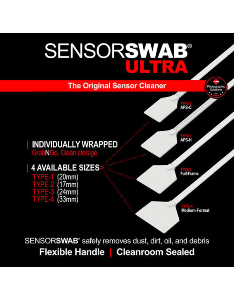Photographic Solutions Photographic Solutions Sensor Cleaning Swab Kit (24mm Swab, Aeroclipse Solution)