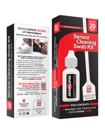 Photographic Solutions Photographic Solutions Sensor Cleaning Swab Kit (20mm Swab, Aeroclipse Solution)
