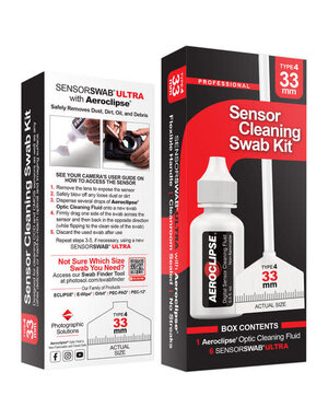 Photographic Solutions Photographic Solutions Sensor Cleaning Swab Kit (33mm Swab, Aeroclipse Solution)