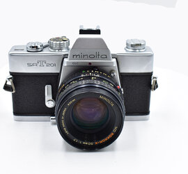 Pre-owned Minolta SRT-201 35mm Film Camera with 50mm Rokkor