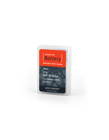 Promaster Li-ion Battery for Fujifilm NP-W126s with USB-C Charging