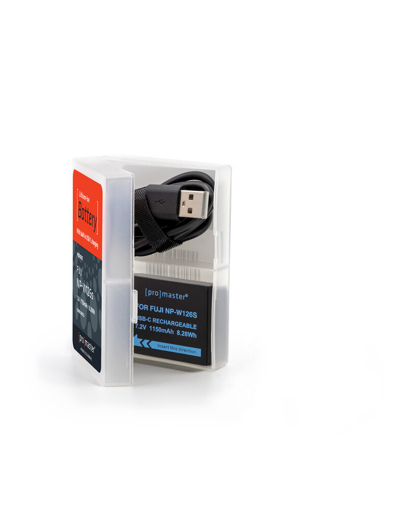 Promaster Li-ion Battery for Fujifilm NP-W126s with USB-C Charging