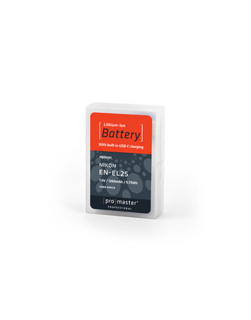 Promaster Li-ion Battery for Nikon EN-EL25 with USB-C Charging