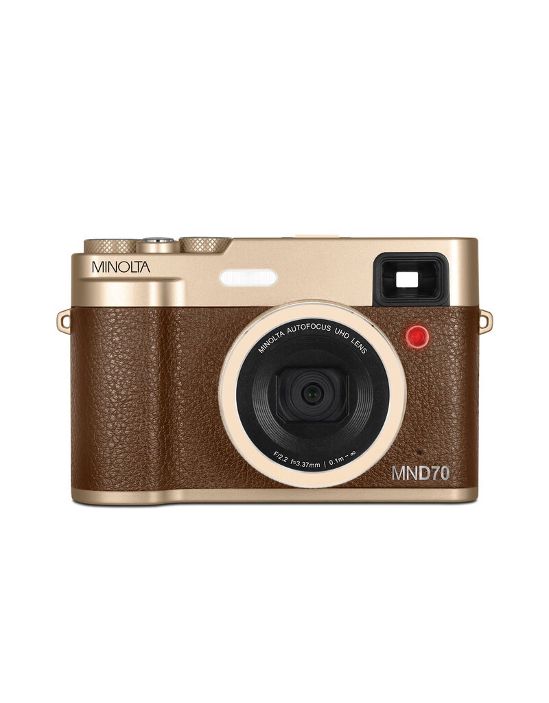 Minolta MINOLTA MND70 Autofocus Camera w/WiFi (Gold/Brown)