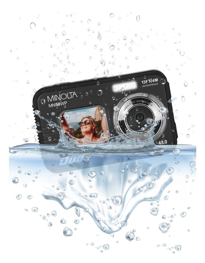 Minolta MINOLTA MN50WP Duo 48 MP Autofocus / 5K Ultra HD Waterproof Camera