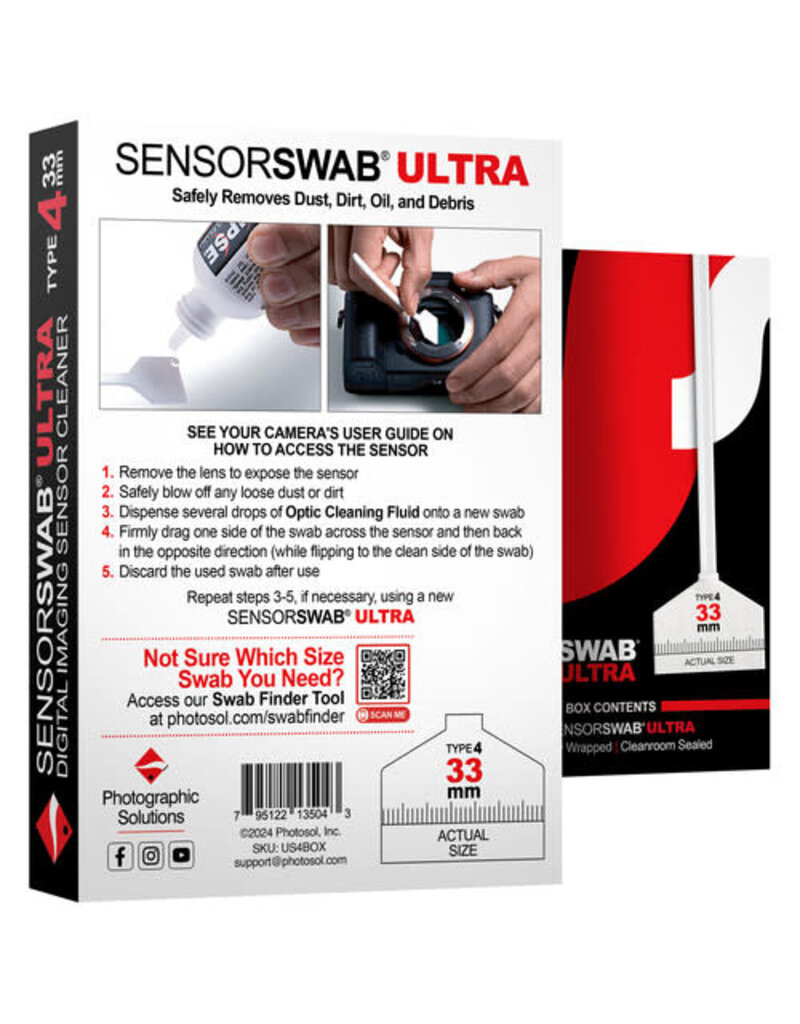 Photographic Solutions Photographic Solutions Type 4 Single Sensor Swab Ultra 33mm