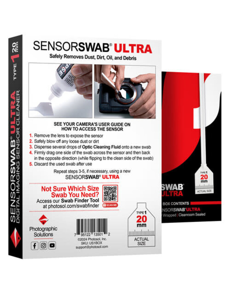 Photographic Solutions Photographic Solutions Type 1 Single Sensor Swab Ultra 20mm