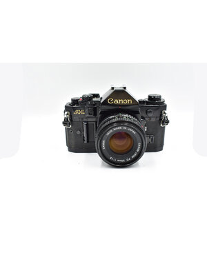 Canon Pre-owned Canon A-1 w/50mm F1.8 Fd 35mm Film Camera Black