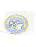 Nikon Vintage Nikon Photographer Camera Shirt Jacket Patch Blue & Gold 4''