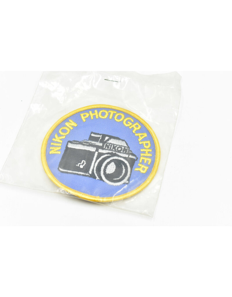 Nikon Vintage Nikon Photographer Camera Shirt Jacket Patch Blue & Gold 4''
