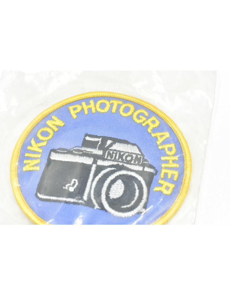 Nikon Vintage Nikon Photographer Camera Shirt Jacket Patch Blue & Gold 4''
