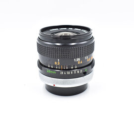 Canon純正 28mm F2.8 美品 a3864 Pre-owned Canon 28mm f/2.8 SC Breech Lock FD Mount Lens