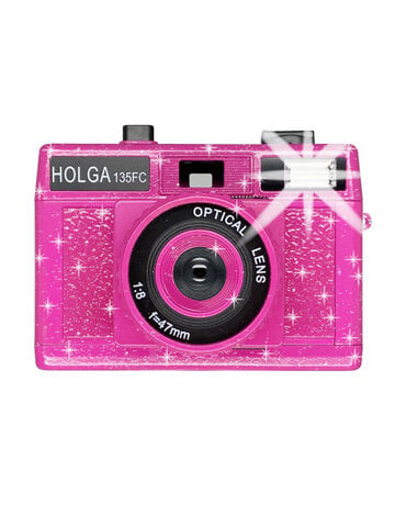 Holga Holga 135FC 35mm Film Camera - Pink Sparkle