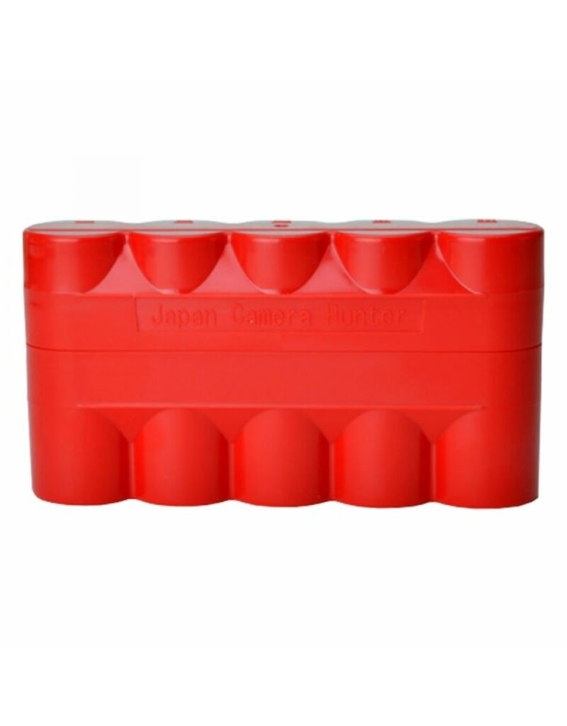 Japan Camera Hunter 120 Film Hard Case Red - Holds 5 Rolls of 120 Size Film