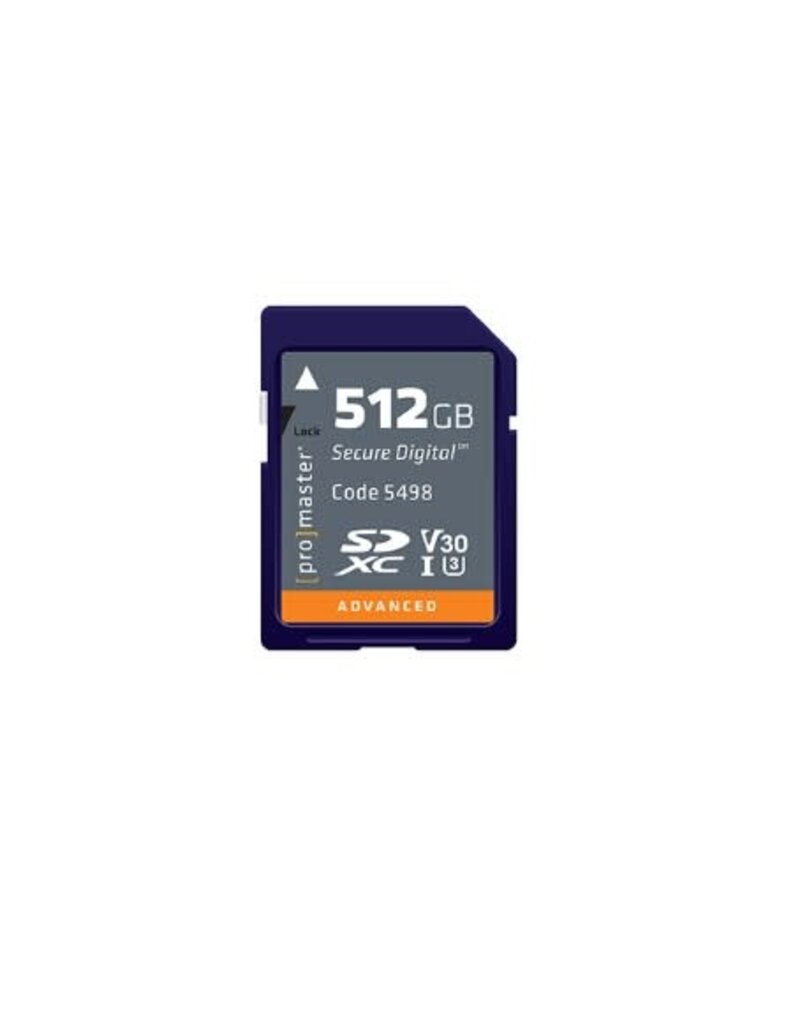 Promaster SDXC 512GB Advanced UHS-I V30 Memory Card