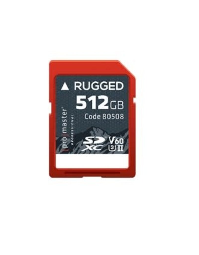Promaster SDXC 512GB Rugged™ UHS-II V60 Memory Card