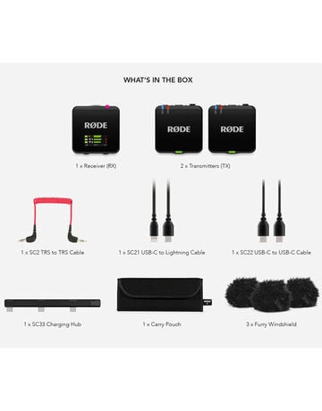 Rode RODE Wireless GO (Gen 3) 2-Person Compact Digital Wireless Microphone System/Recorder (2.4 GHz, Black)