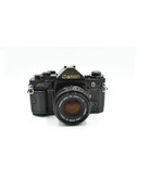 Canon Pre-Owned Canon A-1 W/50mm F1.8 FD Lens 35mm Film Camera Black