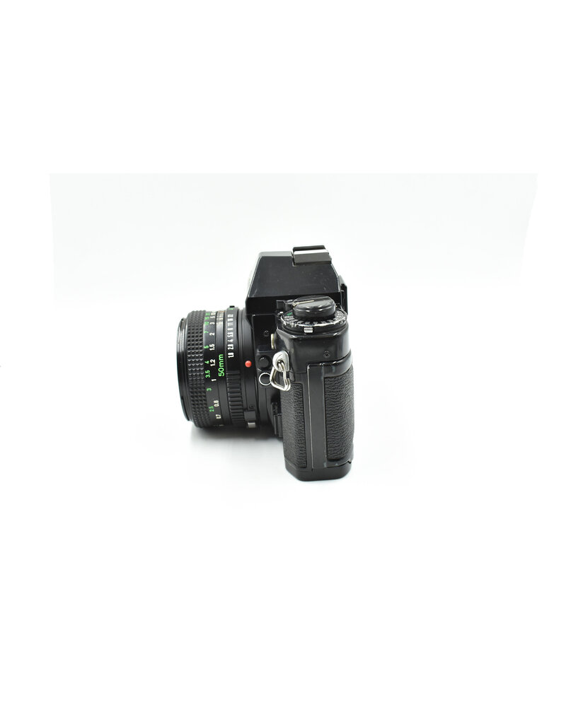 Canon Pre-Owned Canon A-1 W/50mm F1.8 FD Lens 35mm Film Camera Black
