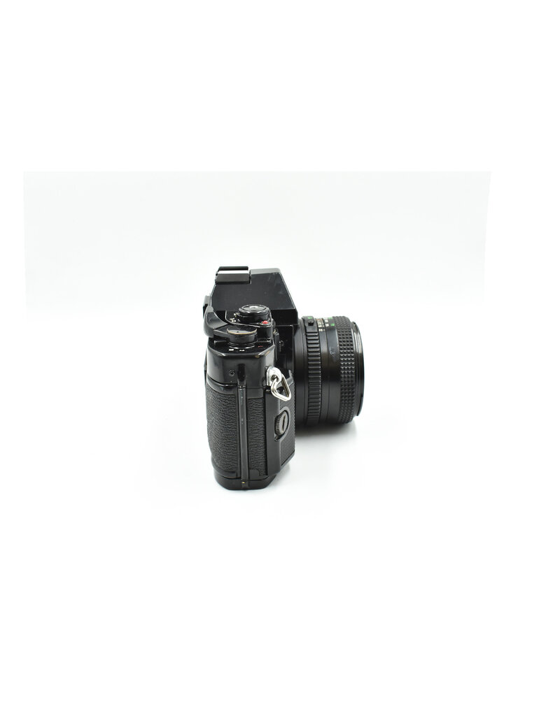 Canon Pre-Owned Canon A-1 W/50mm F1.8 FD Lens 35mm Film Camera Black