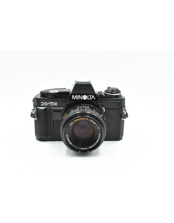 Pre-owned Minolta X-7A w/ 50mm F1.7 MD lens, 35mm Film Camera Pre-owned Minolta X-7A w/ 50mm F1.7 MD lens, 35mm Film Camera