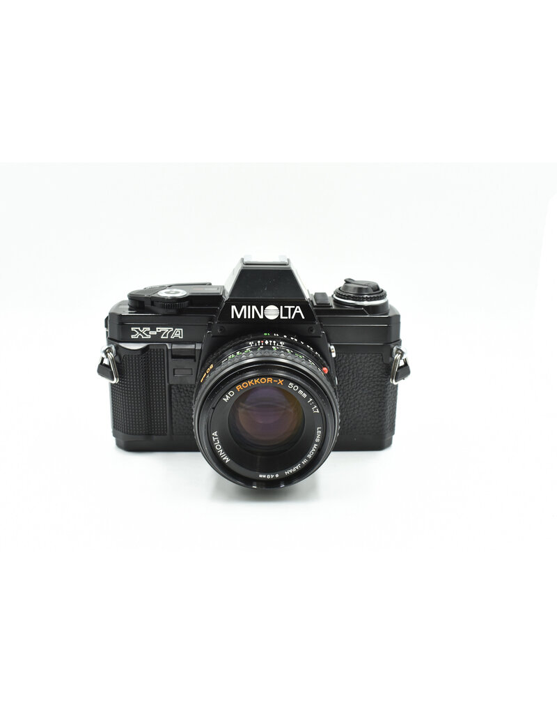 Pre-owned Minolta X-7A w/ 50mm F1.7 MD lens, 35mm Film Camera