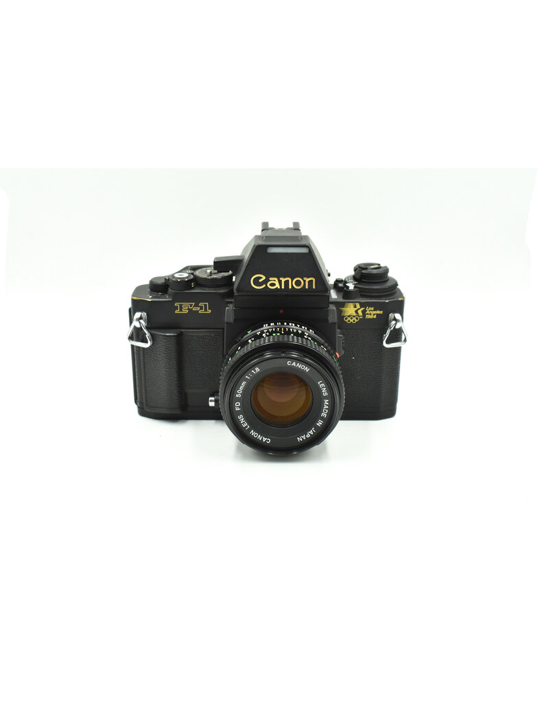 Canon Pre-owned Canon F-1 W/ 50mm F1.8 FD Lens 1984 LA Olympic Version With Boxes