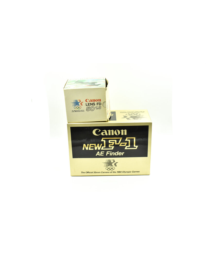 Canon Pre-owned Canon F-1 W/ 50mm F1.8 FD Lens 1984 LA Olympic Version With Boxes