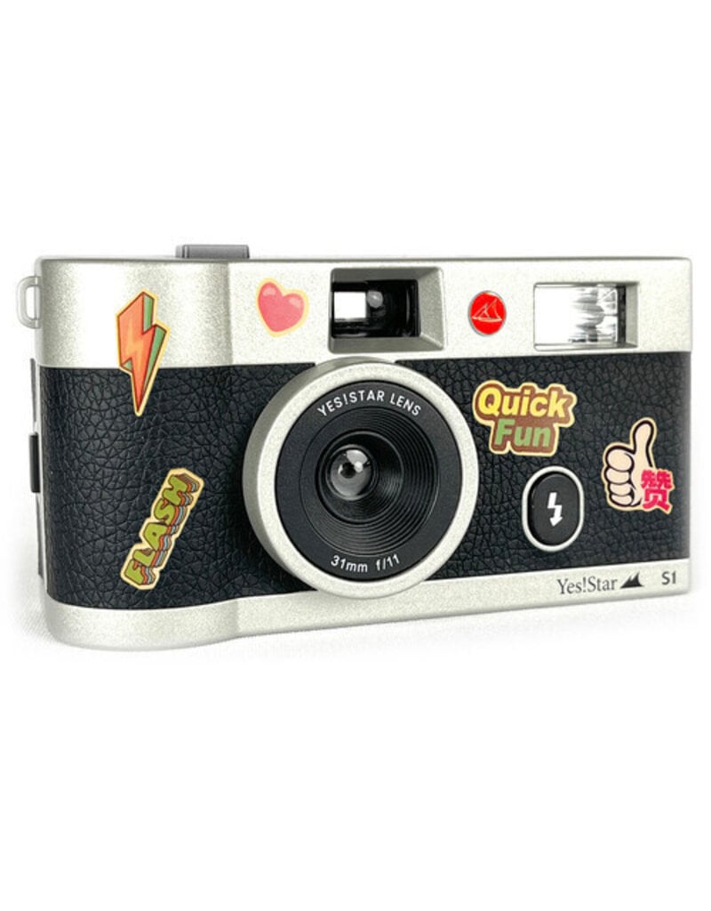 YES!STAR S1 35mm Film Camera with Flash - Includes 2 Rolls of Film, Strap, Stickers