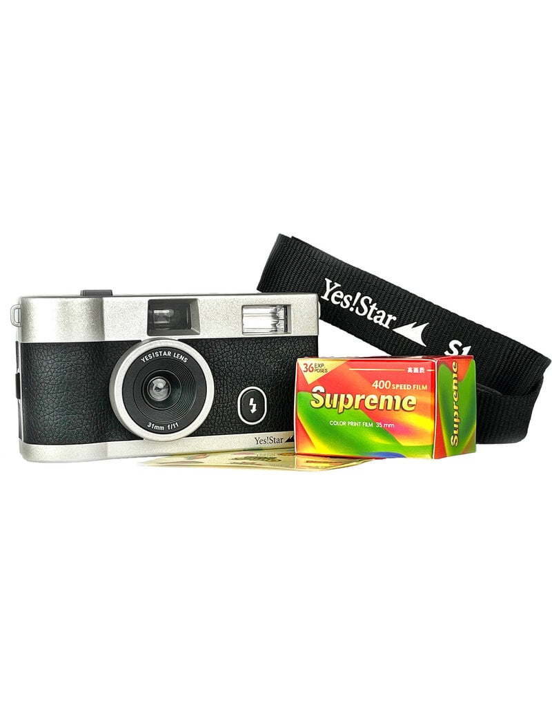 YES!STAR S1 35mm Film Camera with Flash - Includes 2 Rolls of Film, Strap, Stickers