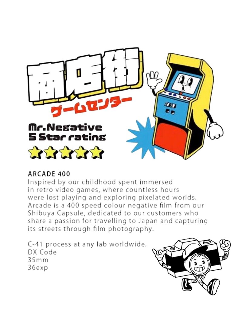 Mr. Negative Mr. Negative Arcade (Shibuya Capsule) 400 ISO 35mm Color Film 36exp