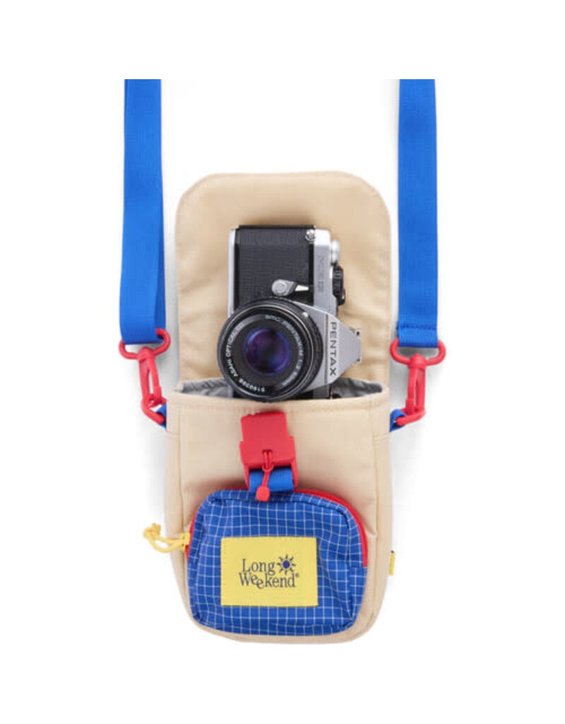 Long Weekend Crossbody Camera Pouch- Creme