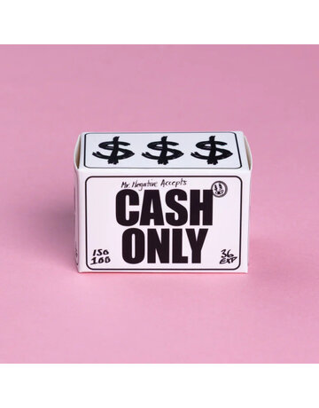 MR NEGATIVE CASH ONLY 100 ISO 35MM X 36 EXP. BLACK AND WHITE FILM