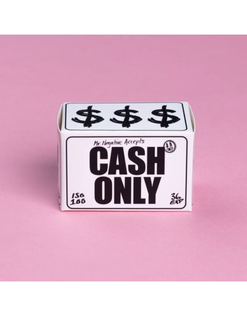 MR NEGATIVE CASH ONLY 100 ISO 35MM X 36 EXP. BLACK AND WHITE FILM