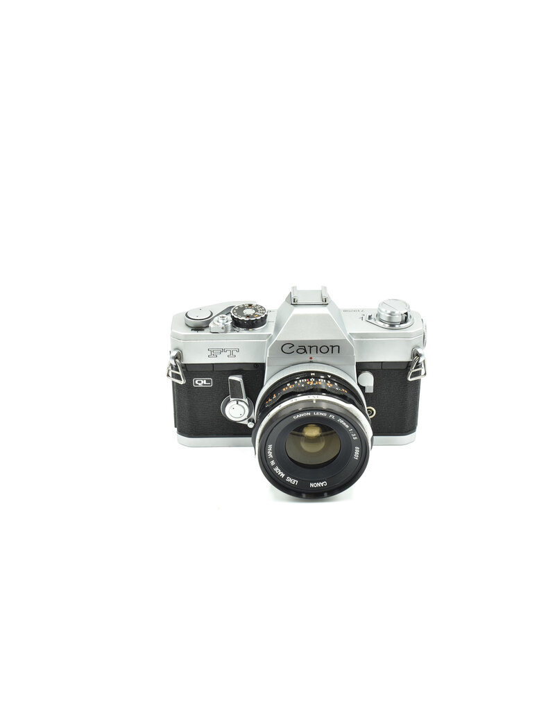 Canon Pre-owned Canon FT QL w/ 28mm F3.5FL Lens (35mm Film Camera)