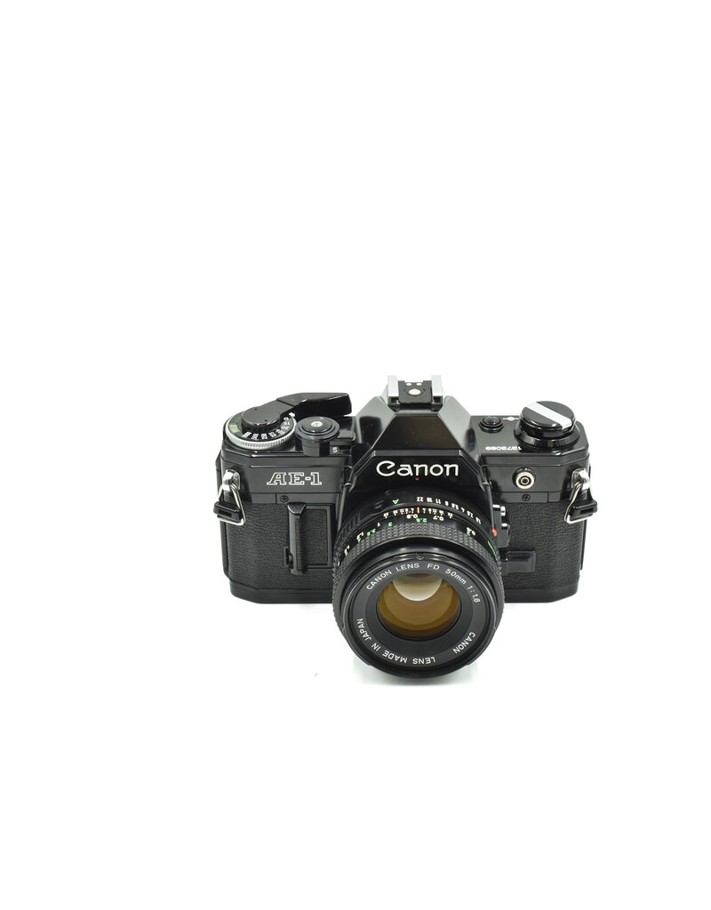 Canon Pre-Owned Canon AE-1 W/50mm F1.8 FD Lens (35mm Film Camera)