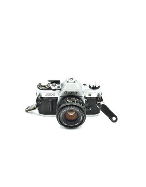 Canon Pre-owned Canon AE-1 W/ 50mm F1.8 FD Lens Silver Body Only (35mm Film Camera)