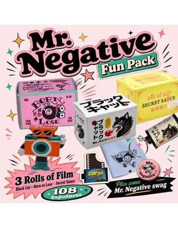Mr. Negative Mr. Negative Fun Pack,  3 Rolls of 35mm Film 108 Exp. Plus Swag