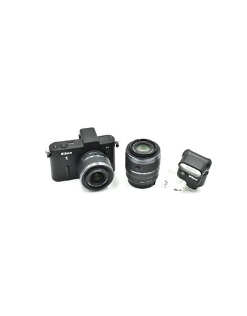 Nikon Pre-Owned NIKON 1 V1 Camera w/ 10-30mm, 30-110mm and Flash Bundle