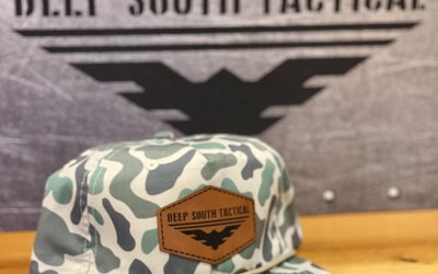  DST - Lost  Hat Co. Leather Patch Rope Hat - Green/Tan CAMO