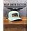 DST - Lost Hat Co. Slate Turquoise Leather Patch Trucker Hat