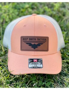  DST - Richardson Leather Patch Trucker Hat - CORAL