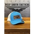 DST - Yupoong Leather Patch Trucker Hat - BLUE