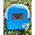 DST - Yupoong Leather Patch Trucker Hat - BLUE