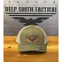 DST - Yupoong Leather Patch Trucker Hat - OLIVE